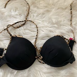 Leopard Print Bikini Top